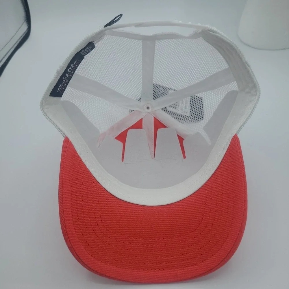 Salt Life Mesh Snapback‎ Baseball Hat Girls Youth Hat Light Red White